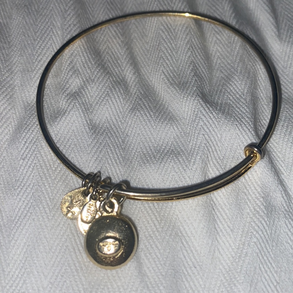 Gold Alex and Ani bracelet with pink gem - Picture 4 of 4